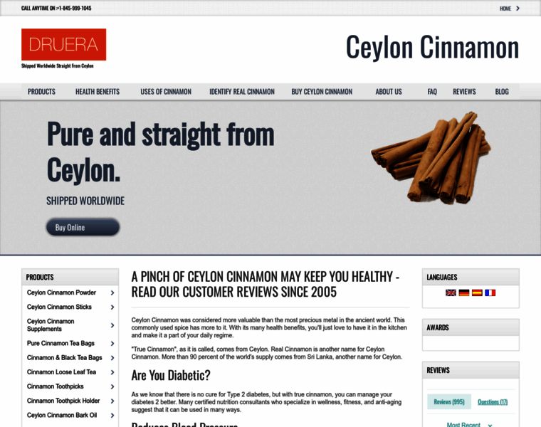 Ceylon-cinnamon.com thumbnail