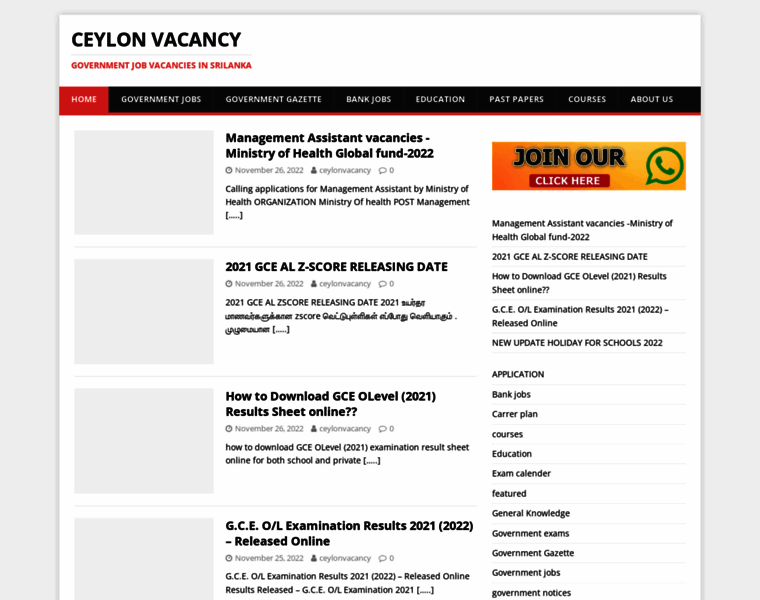 Ceylonvacancy.com thumbnail