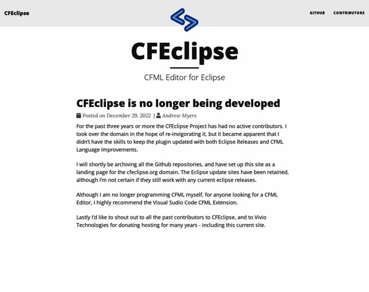Cfeclipse.org thumbnail