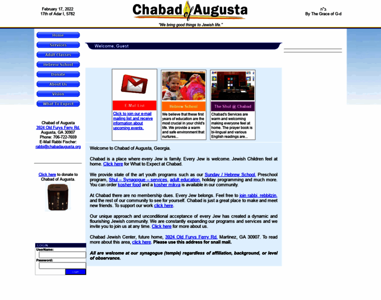 Chabadaugusta.org thumbnail