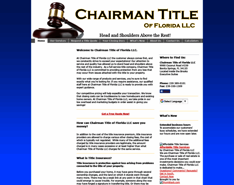 Chairmantitlefl.com thumbnail
