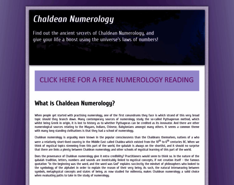 Chaldeannumerology.net thumbnail
