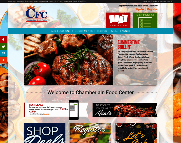 Chamberlainfoodcenter.com thumbnail