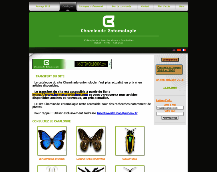 Chaminade-entomologie.com thumbnail