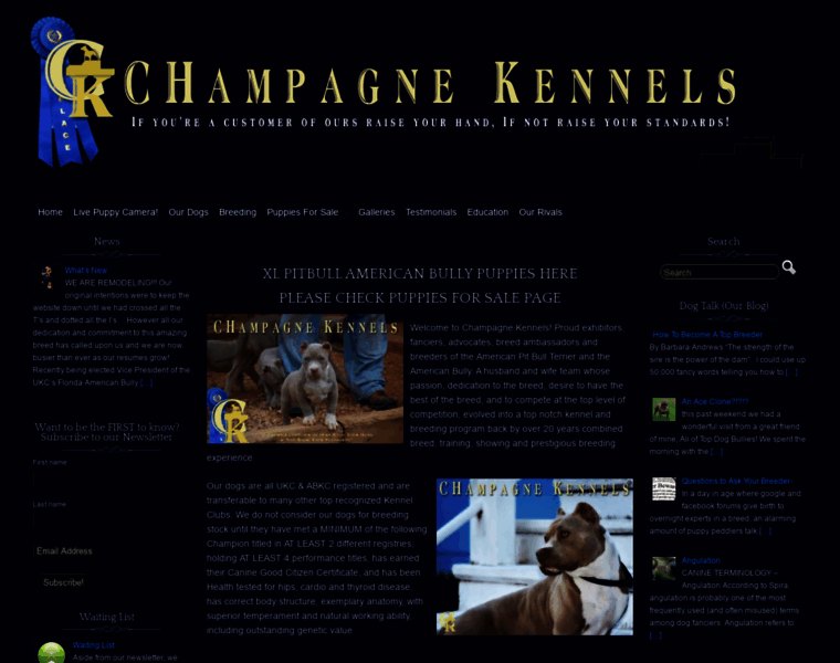 Champagnekennels.com thumbnail