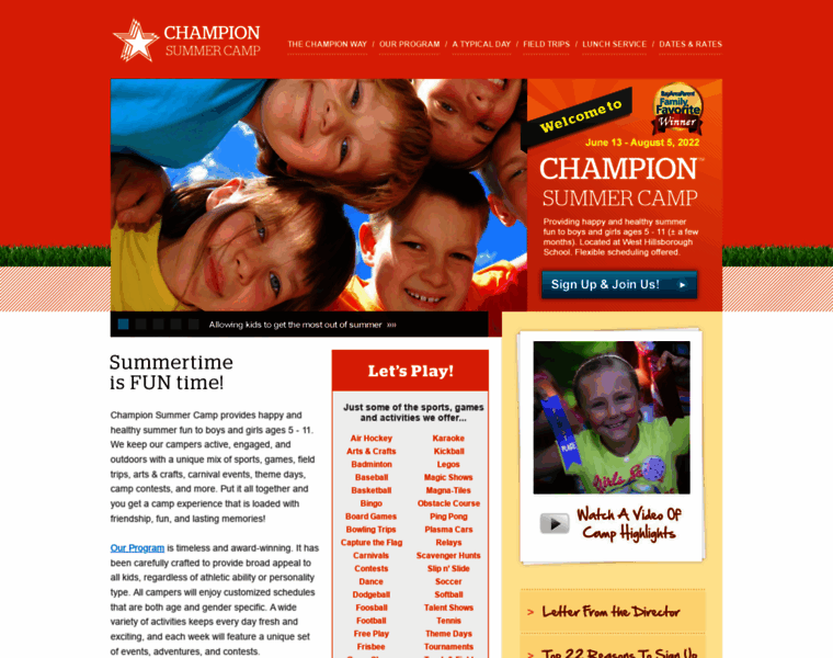 Championsummercamp.com thumbnail