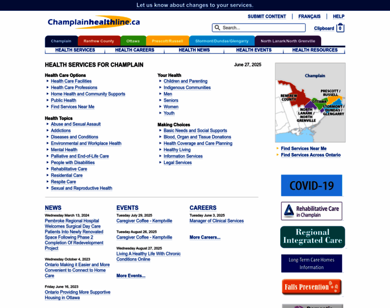 Champlainhealthline.ca thumbnail Champlainhealthline.ca thumbnail