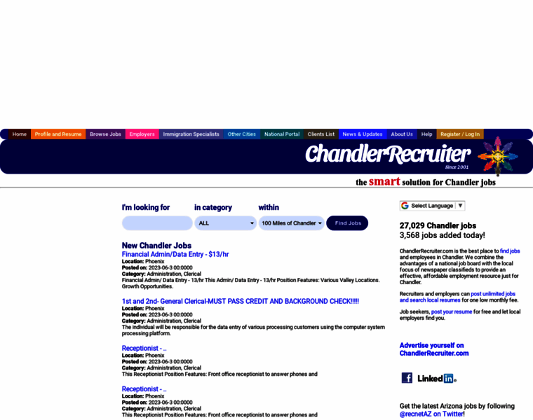 Chandlerrecruiter.com thumbnail