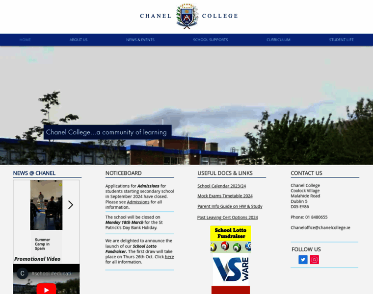 Chanelcollege.ie thumbnail