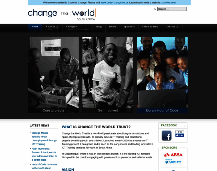 Changetheworld.org.za thumbnail