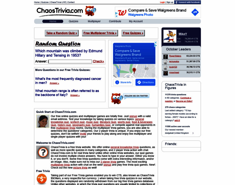Chaostrivia.com thumbnail