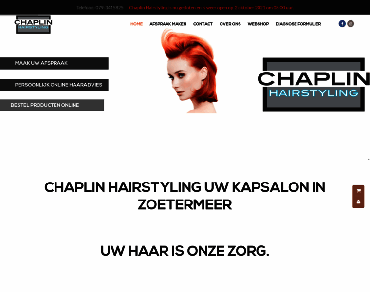 Chaplinhairstyling.nl thumbnail