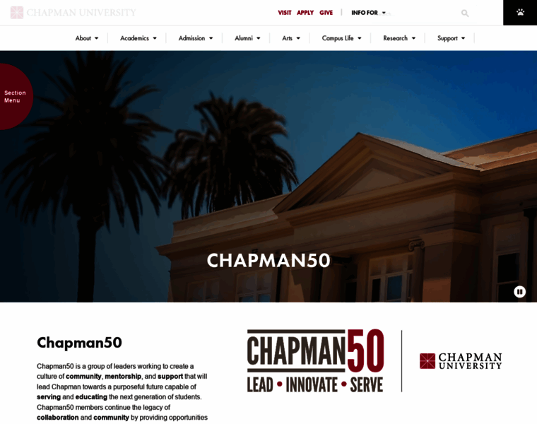 Chapman50.org thumbnail