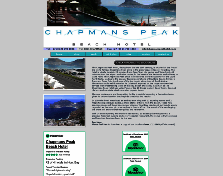 Chapmanspeakhotel.co.za thumbnail