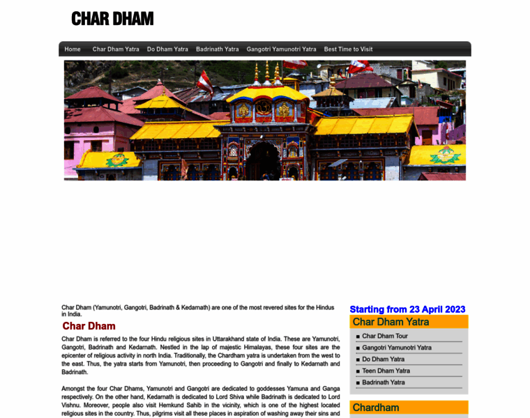 Char-dham.com thumbnail