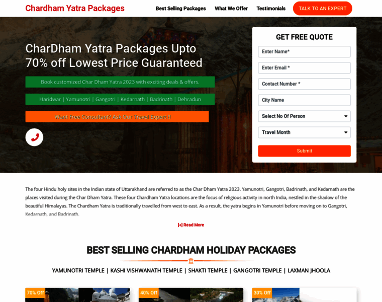 Chardhamyatrapackages.in thumbnail