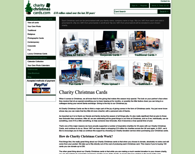 Charitychristmascards.com thumbnail