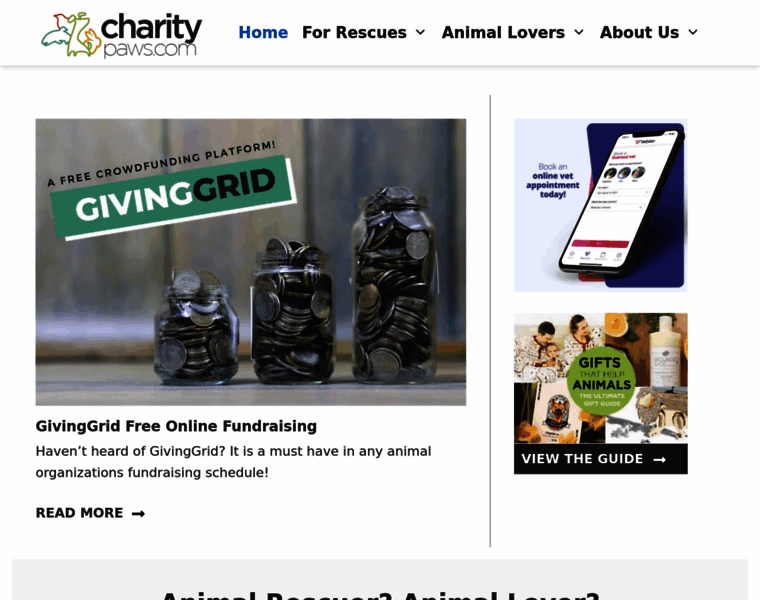 Charitypaws.com thumbnail