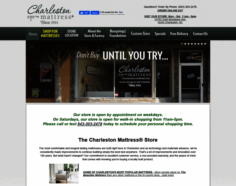 Charlestonmattress.com thumbnail