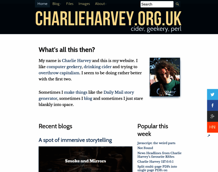 Charlieharvey.com thumbnail