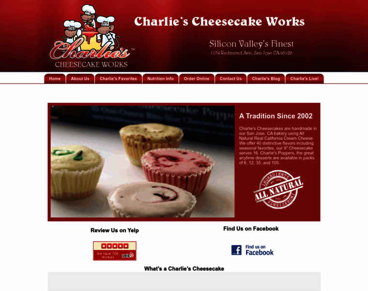 Charliescheesecakeworks.com thumbnail
