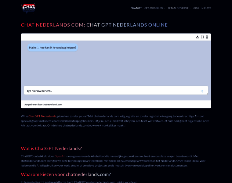 Chatnederlands.com thumbnail
