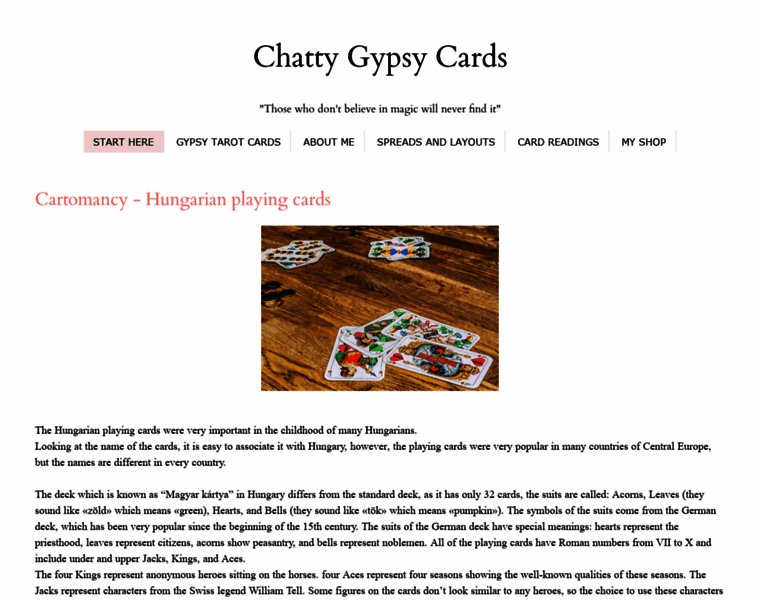 Chattygypsycards.com thumbnail