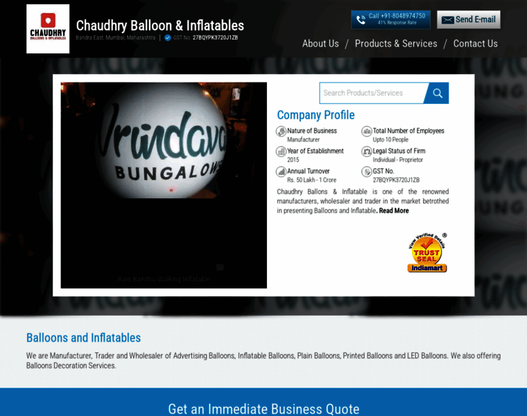 Chaudhryballoons.co.in thumbnail