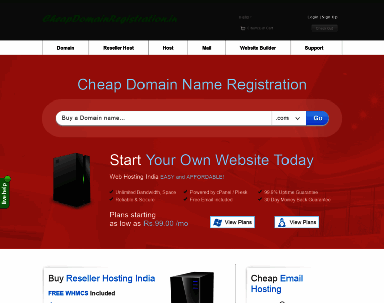 Cheapdomainregistration.co.in thumbnail