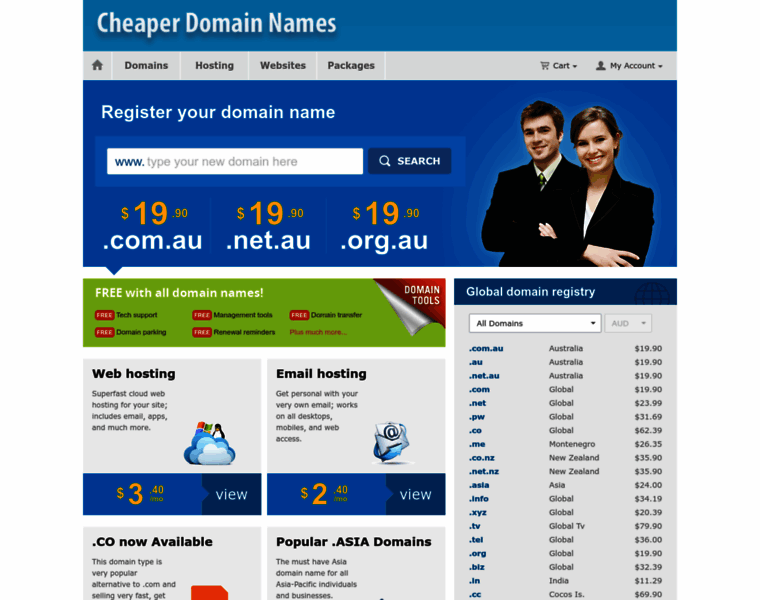 Cheaperdomainnames.com.au thumbnail