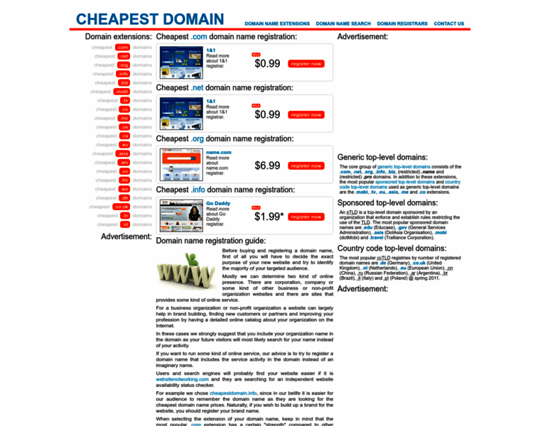 Cheapestdomain.info thumbnail