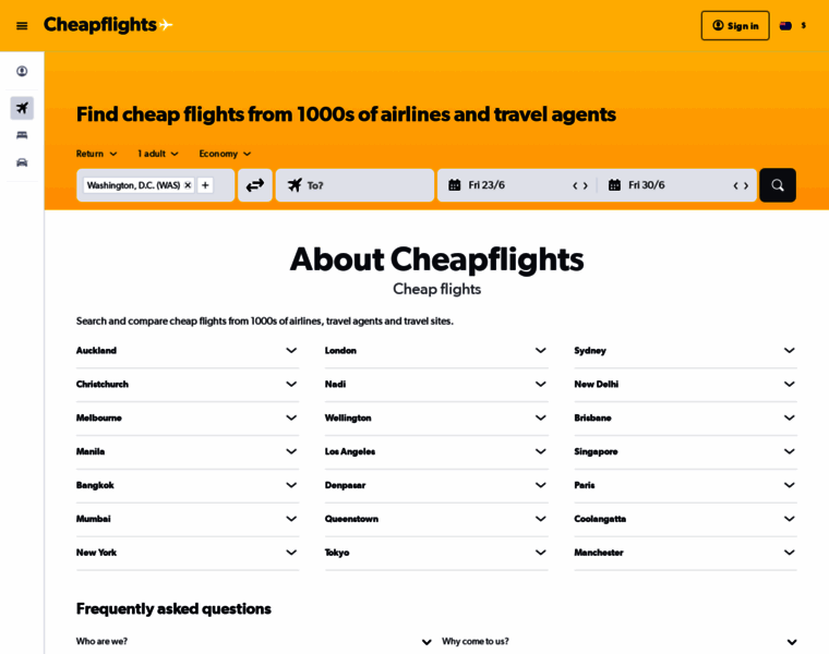 Cheapflights.co.nz thumbnail