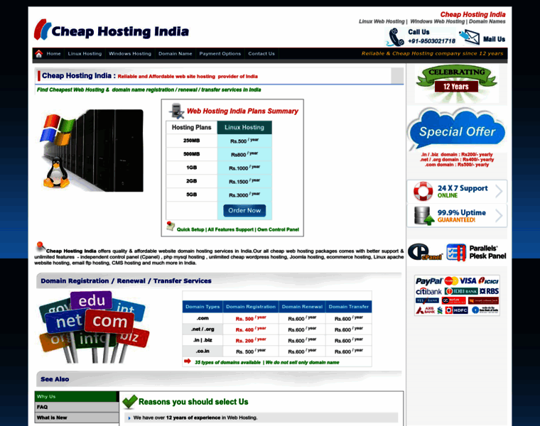 Cheaphostingindia.com thumbnail