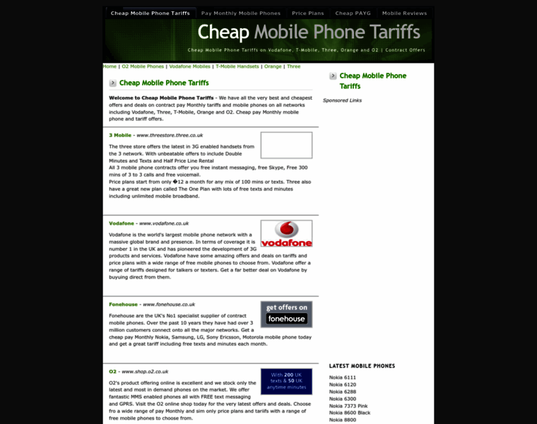 Cheapmobilephonetariffs.co.uk thumbnail