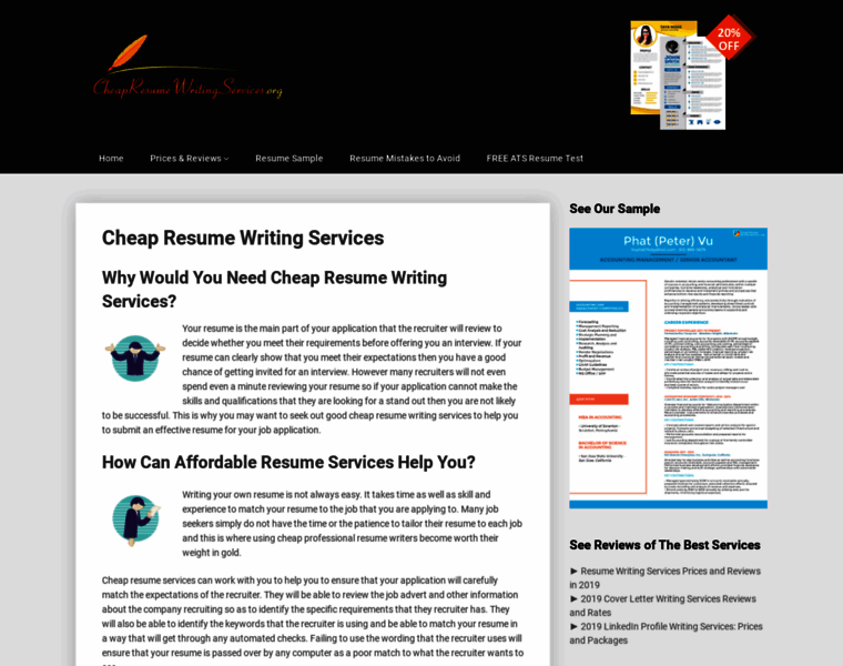 Cheapresumewritingservices.org thumbnail