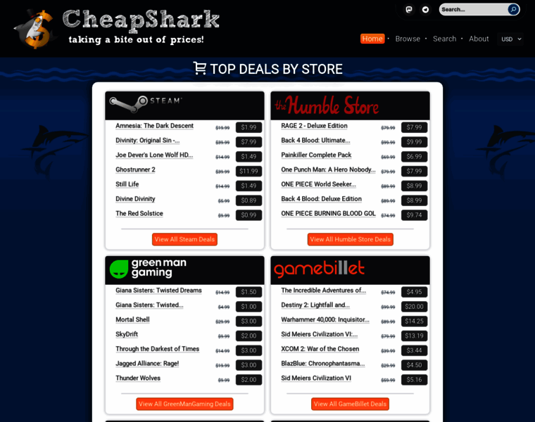 Cheapshark.com thumbnail