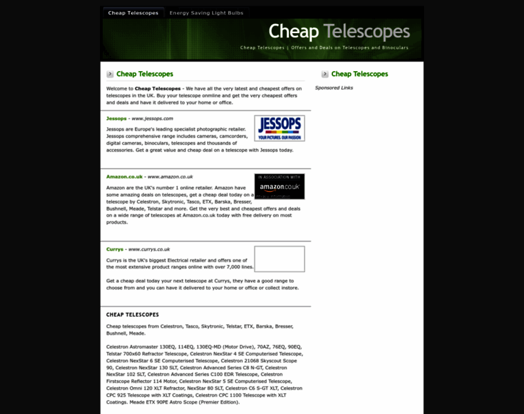 Cheaptelescopes.co.uk thumbnail