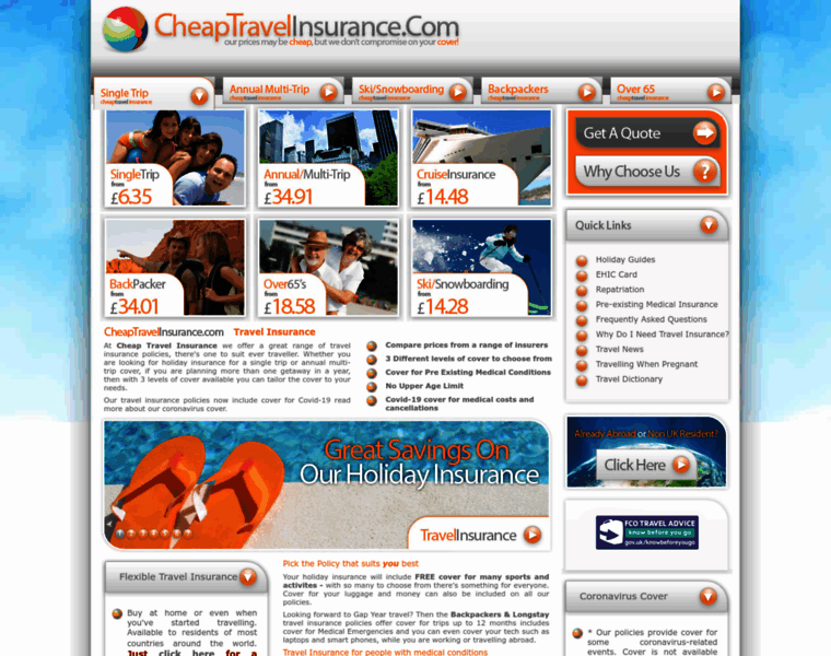 Cheaptravelinsurance.com thumbnail