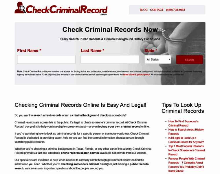 Checkcriminalrecord.com thumbnail