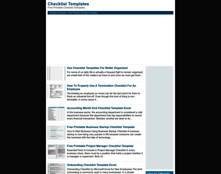 Checklist.templateral.com thumbnail