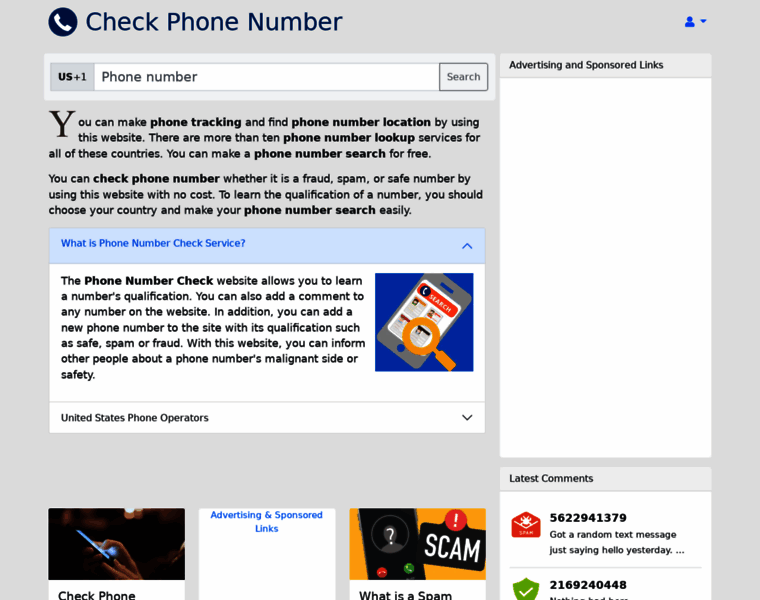 Checkphonenumber.net thumbnail