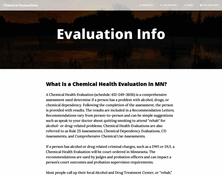 Chemicalhealthevaluationsmn.com thumbnail