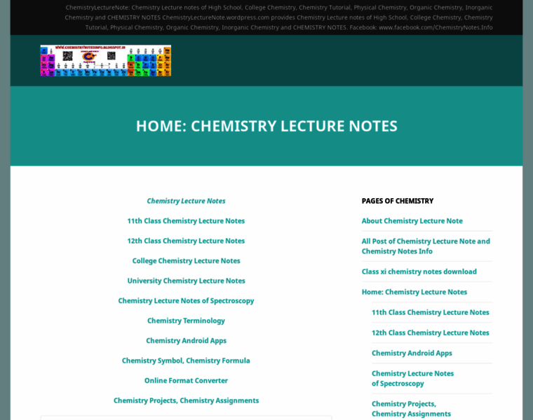 Chemistrylecturenote.wordpress.com thumbnail