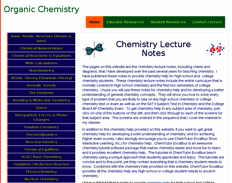Chemistrylecturenotes.com thumbnail