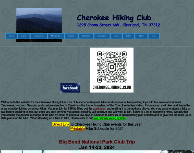 Cherokeehikingclub.org thumbnail