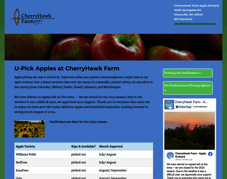 Cherryhawkfarm.com thumbnail