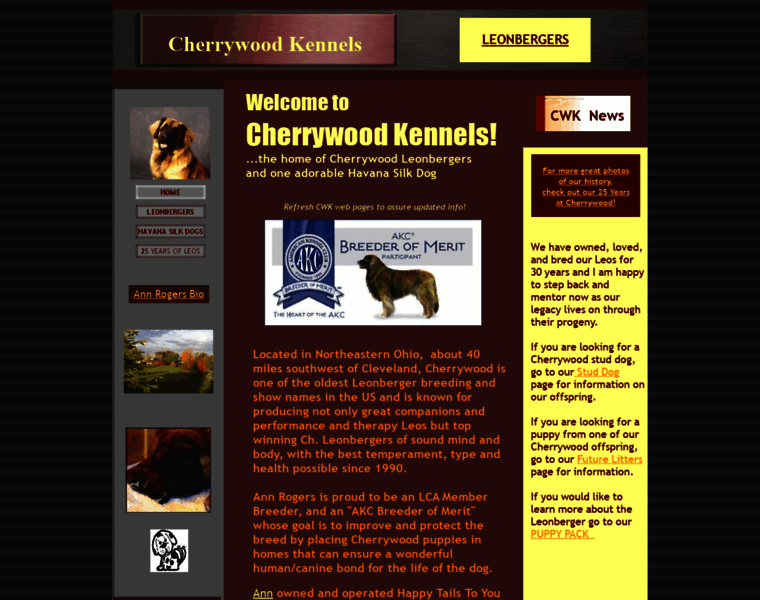 Cherrywoodkennels.com thumbnail
