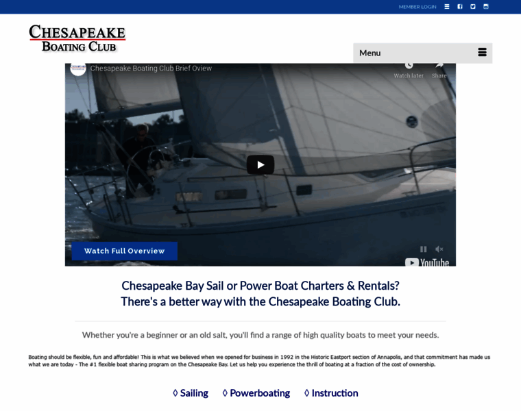 Chesapeakeboatingclub.com thumbnail