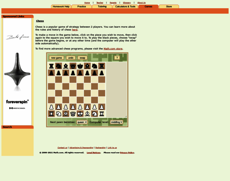 Chess.math.com thumbnail