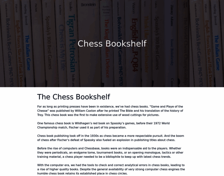 Chessbookshelf.com thumbnail